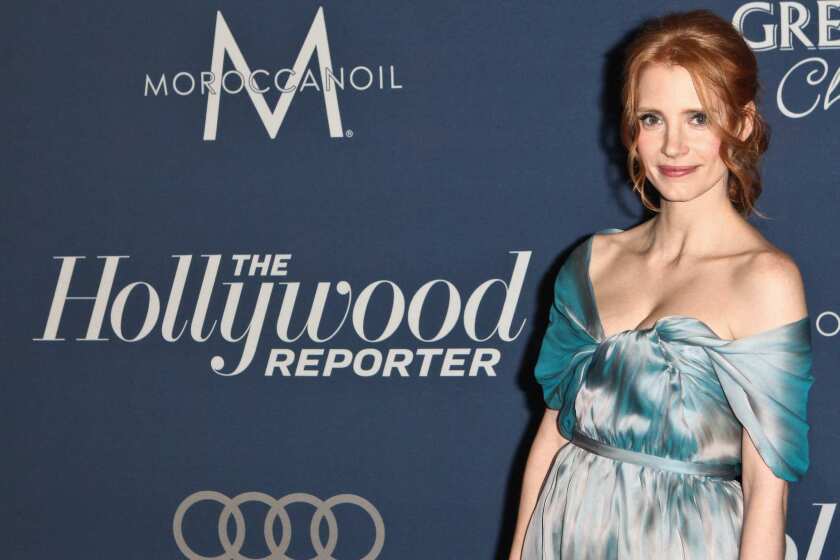 "The Help" and "The Tree of Life" actress Jessica Chastain is up for "The Help." The Hollywood Reporter's Nominees' Night 2012, which celebrates the 84th Annual Academy Awards, was held at the Getty House.