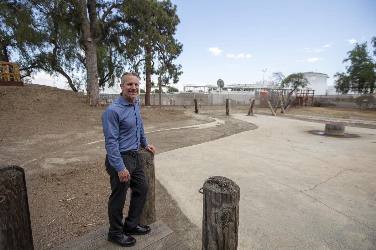Chris Cole, a facilities and events manager for Huntington Beach, at the city's Adventure Playground, June 22, 2022.
