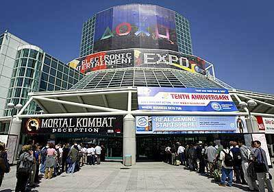 Gamers line up to get into the Los Angeles Convention Center for E3. More than 239 million computer and video games were sold in 2003.