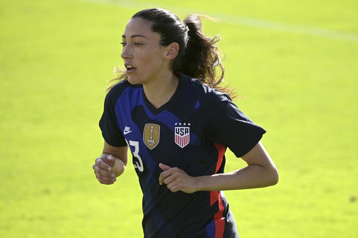 United States forward Christen Press (23) 