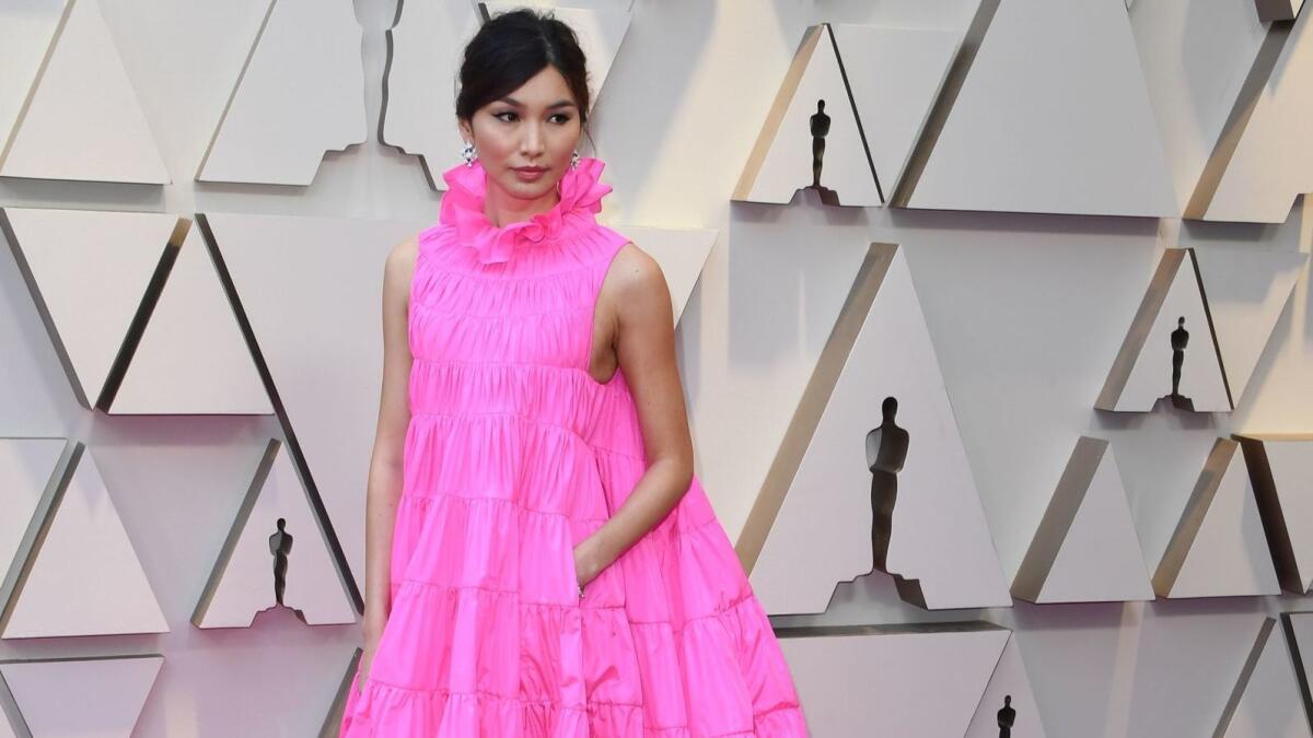 Actress Gemma Chan arrives for the 91st Annual Academy Awards in Los Angeles on Feb. 24, 2019.