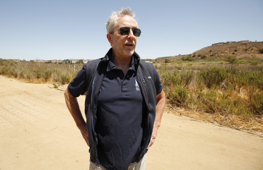 Scott Culbertson, executive director of Friends of the Ballona Wetlands, in the Freshwater in Playa del Rey.