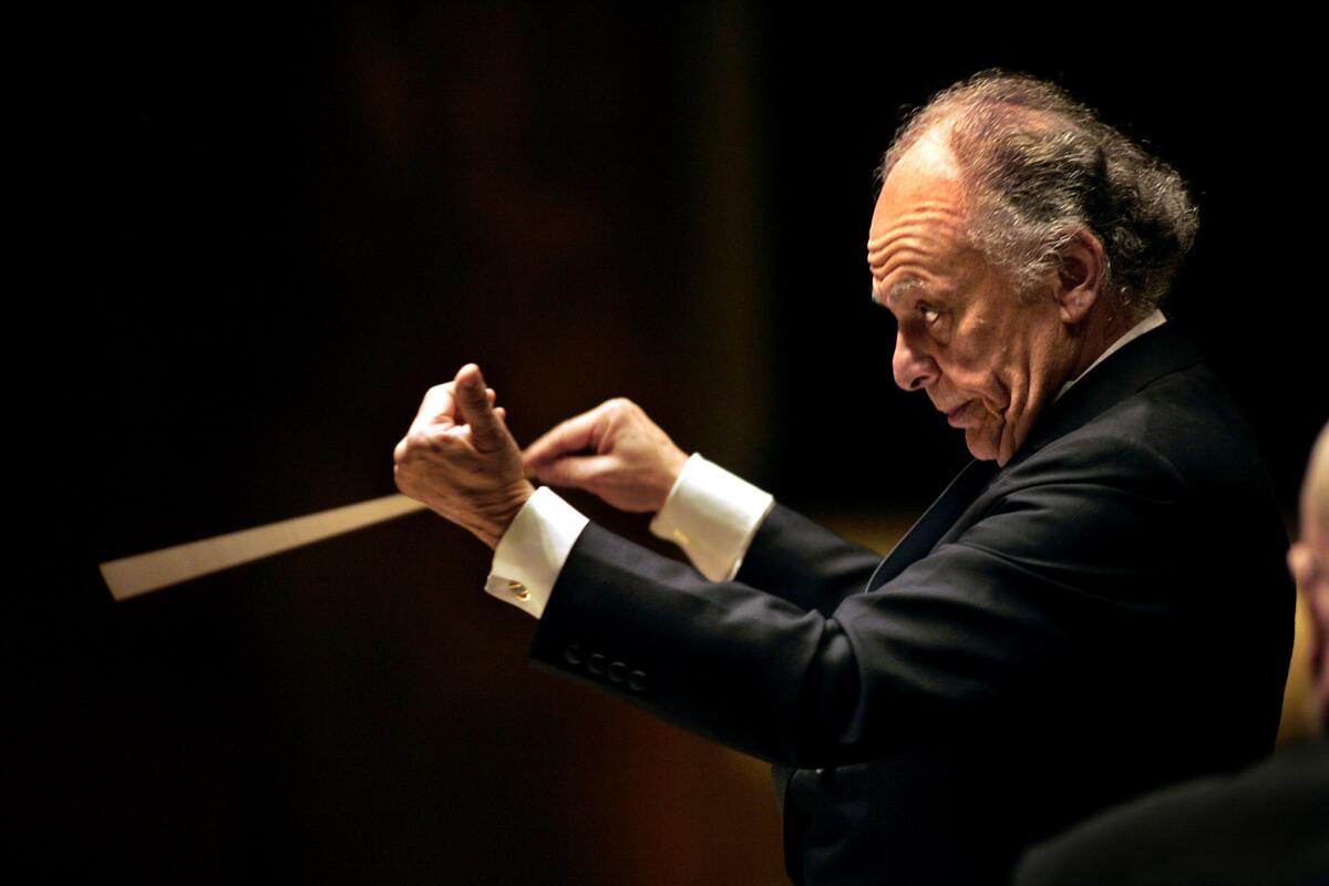 Conductor Lorin Maazel during his tenure as the music director of the New York Philharmonic.