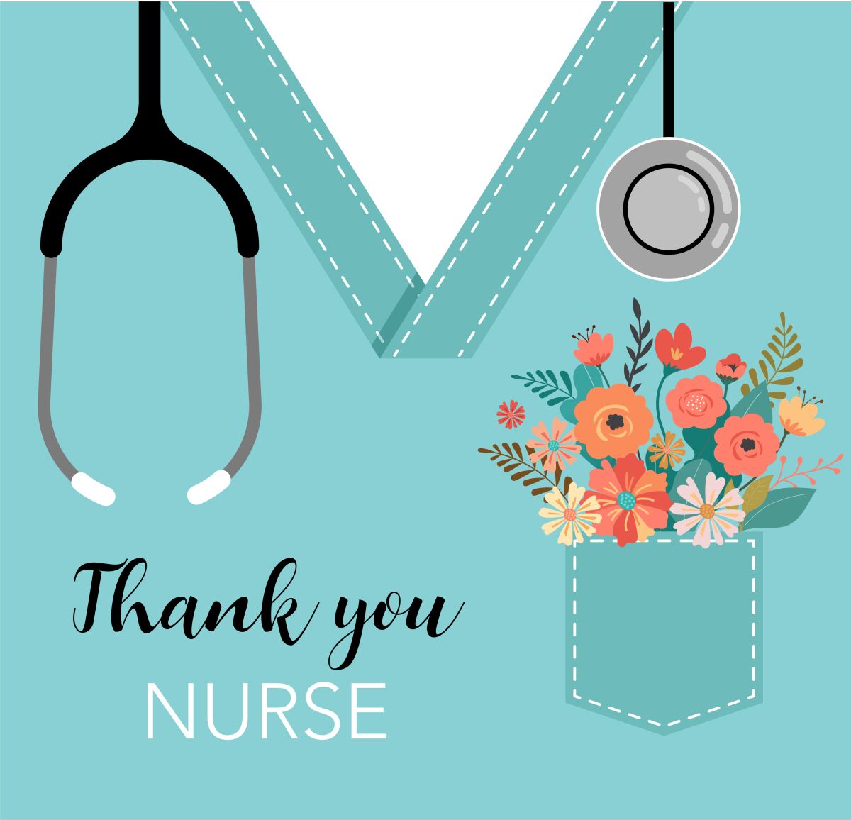 Thank you nurse illustration