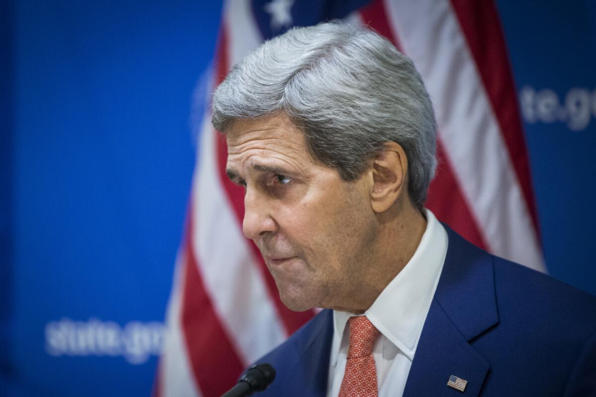 Secretary of State John F. Kerry on Thursday announced a 72-hour cease-fire in Gaza. On Friday, he condemned Hamas for the collapse of the truce.