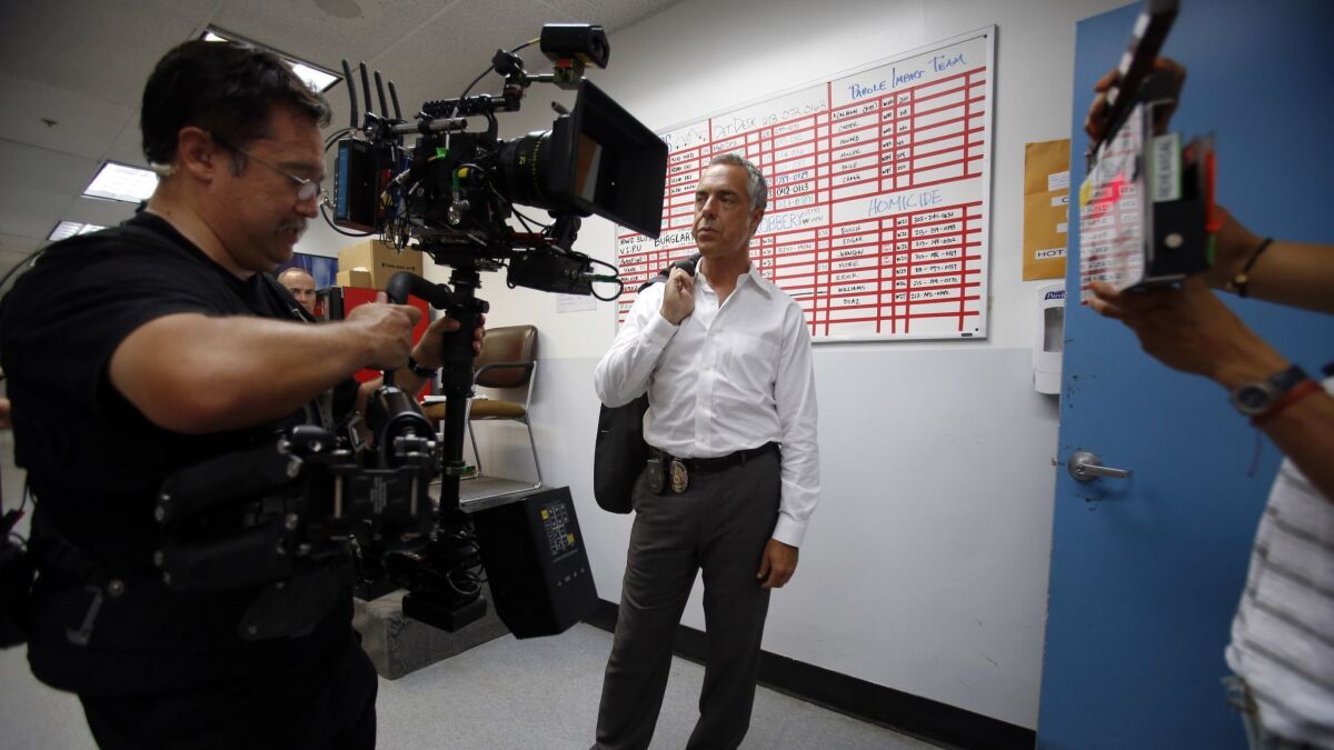 Actor Titus Welliver, who plays an LAPD homicide detective in the Amazon series "Bosch," on set in 2014.