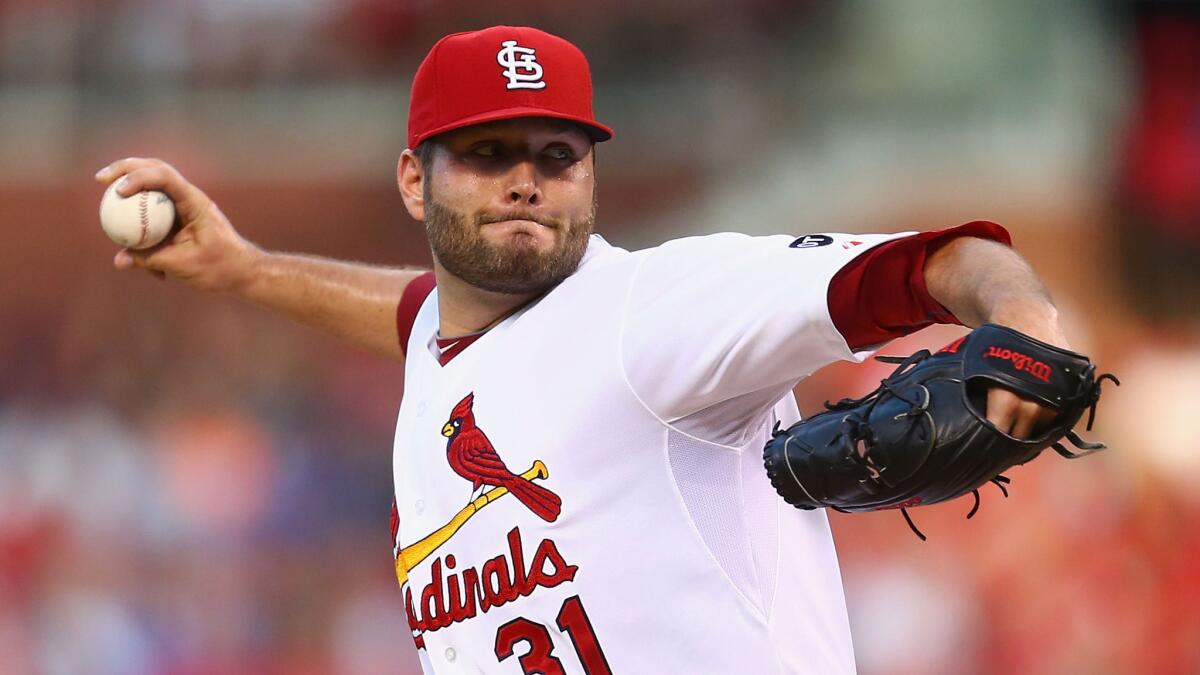 St. Louis Cardinals starter Lance Lynn delivers a pitch against the New York Mets on Friday.