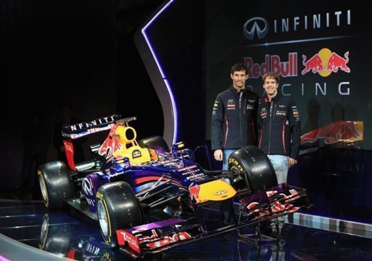 Red Bull unveils RB9 car for 2013 season - The Diego Union-Tribune