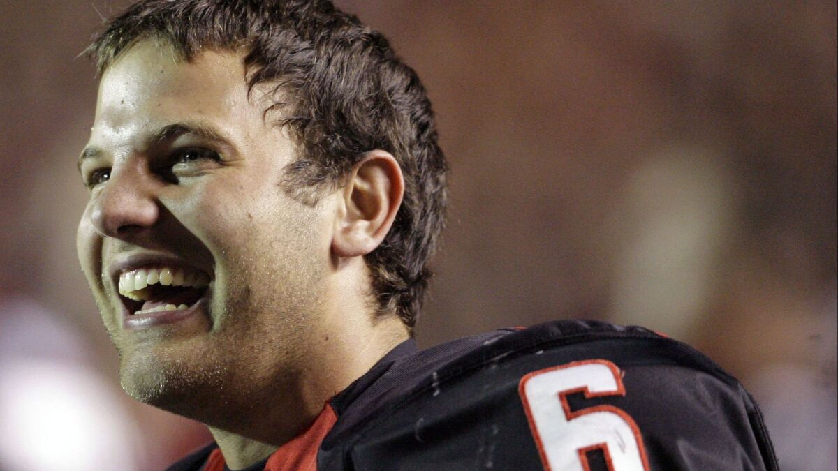 Like Kliff Kingsbury, Graham Harrell was a Texas Tech quarterback, back in 2008, and is a disciple of the Air Raid offense.