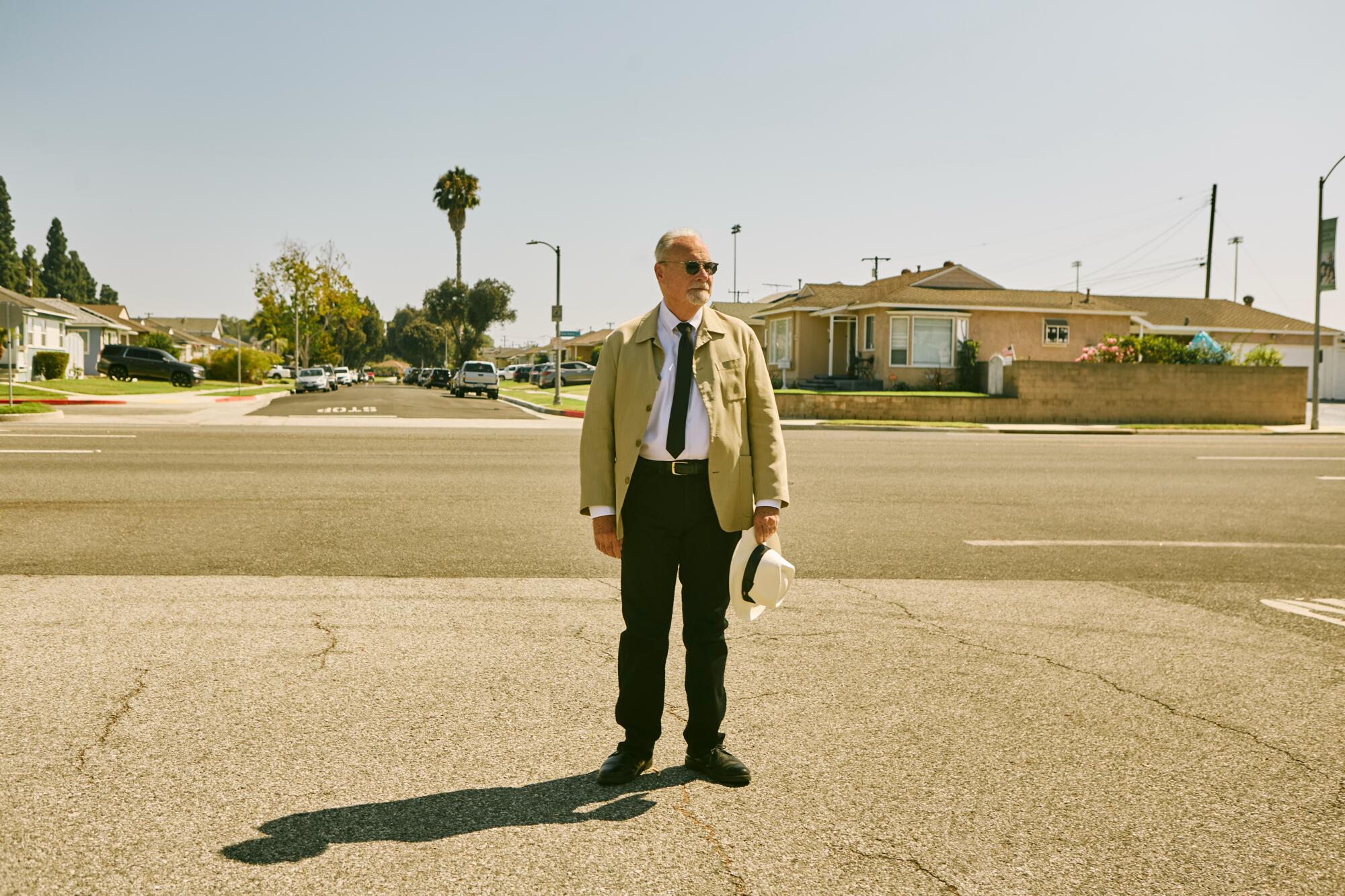 D.J. wears Modus Vivendi jacket, Charles Tyrwhitt shirt, Calvin Klein tie, Levi's 506 jeans and Ecco shoes.