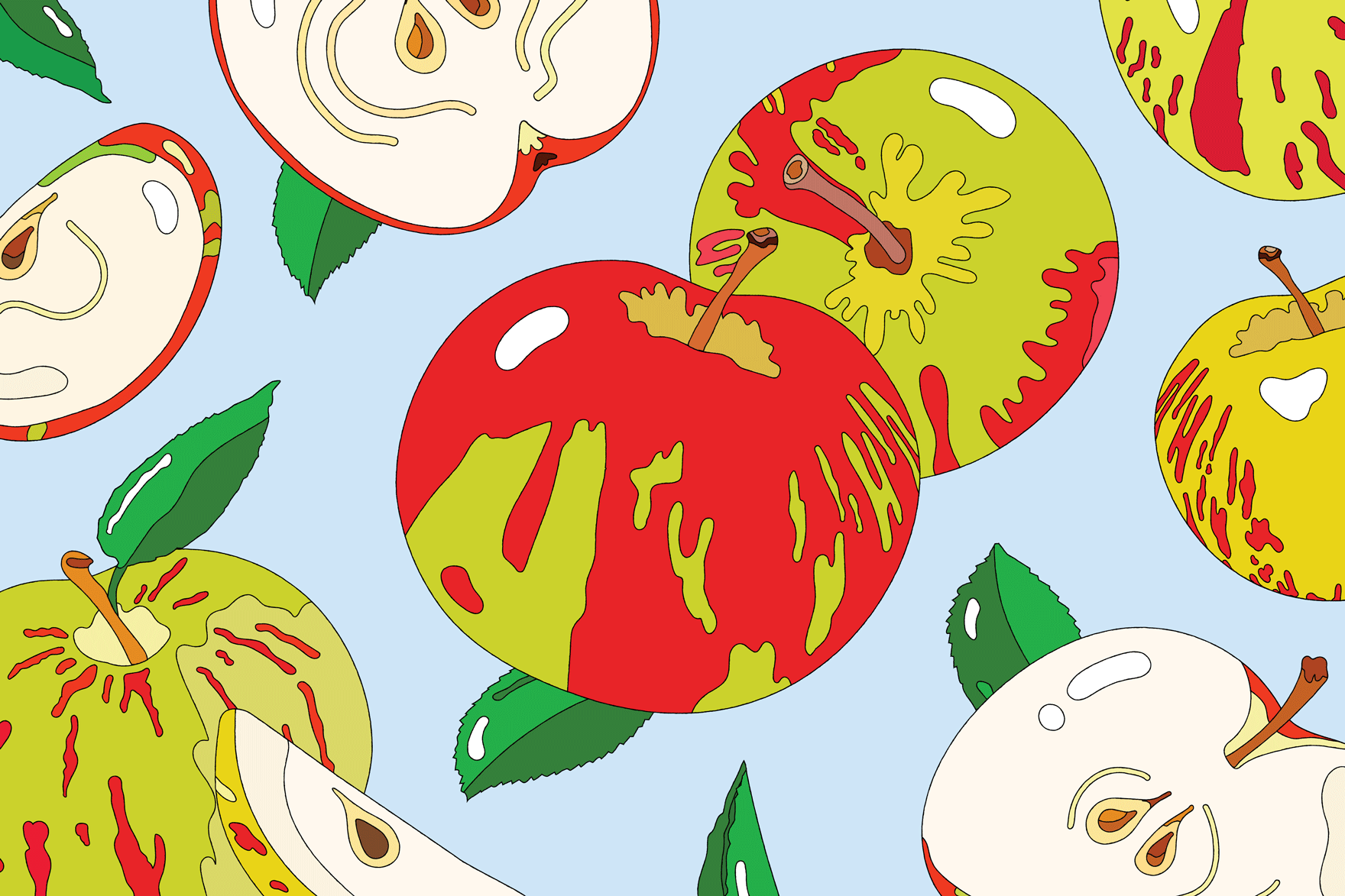 An illustration of apples