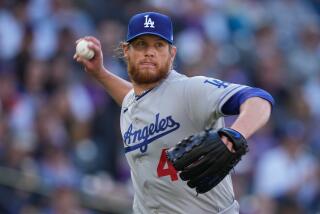 Los Angeles Dodgers relief pitcher Craig Kimbrel (46) in the ninth inning.