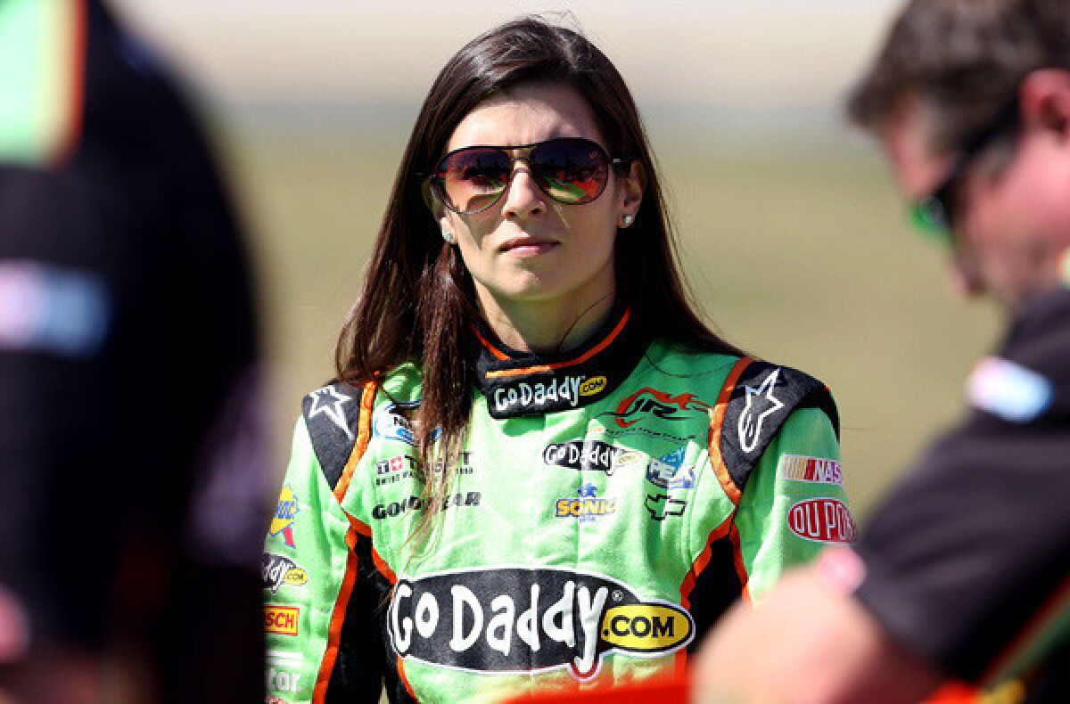 Danica Patrick waits to make her qualifying run for the Nationwide Series Kentucky 300 in September.