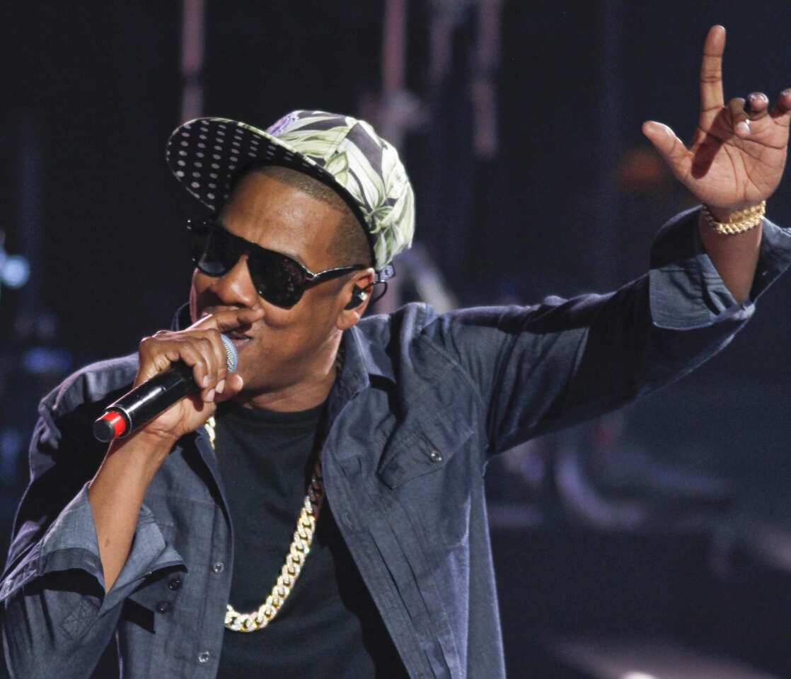 Jay-Z performs at the AMEX Sync Show on Monday.