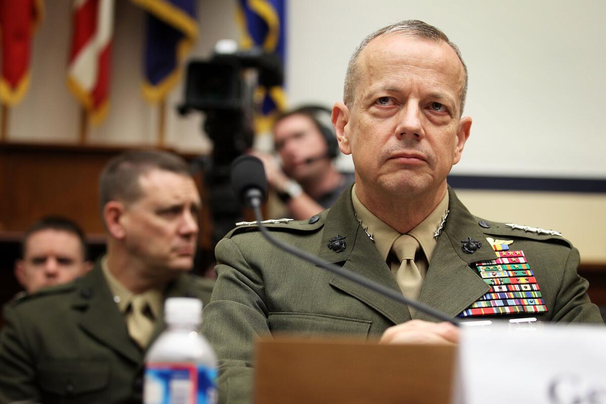 Gen. John Allen has announced his retirement, citing health issues in his family.