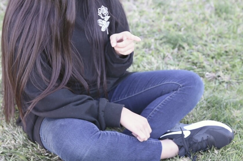 A scene from Rancho Minerva Middle School's short film "Pep Talk."