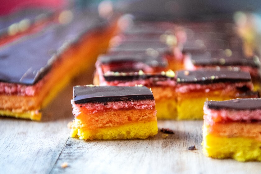 Rainbow cookies, dyed in any color, offer an opportunity to celebrate your identity.