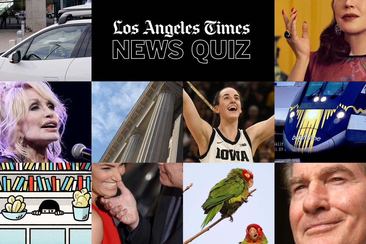 A series of photos from this week's news quiz