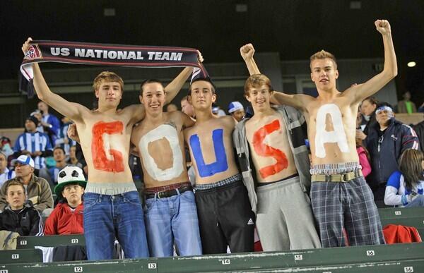 Los Angeles' soccer fan base is relatively small compared with that of other cities around the world, but it is no less devoted. Here, a group shows its true colors at a U.S.-Honduras friendly in January 2010 at the Home Depot Center in Carson.