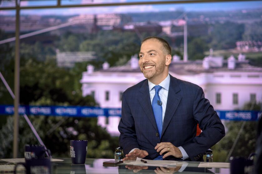 Chuck Todd, seen here on the Washington set of "Meet the Press," took overs as moderator in 2014.