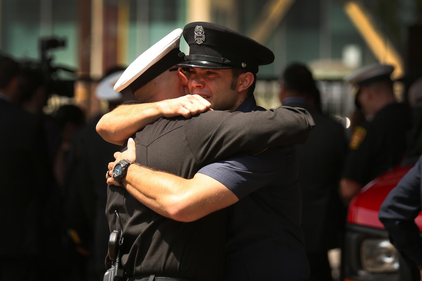 Procession for L.A. firefighter