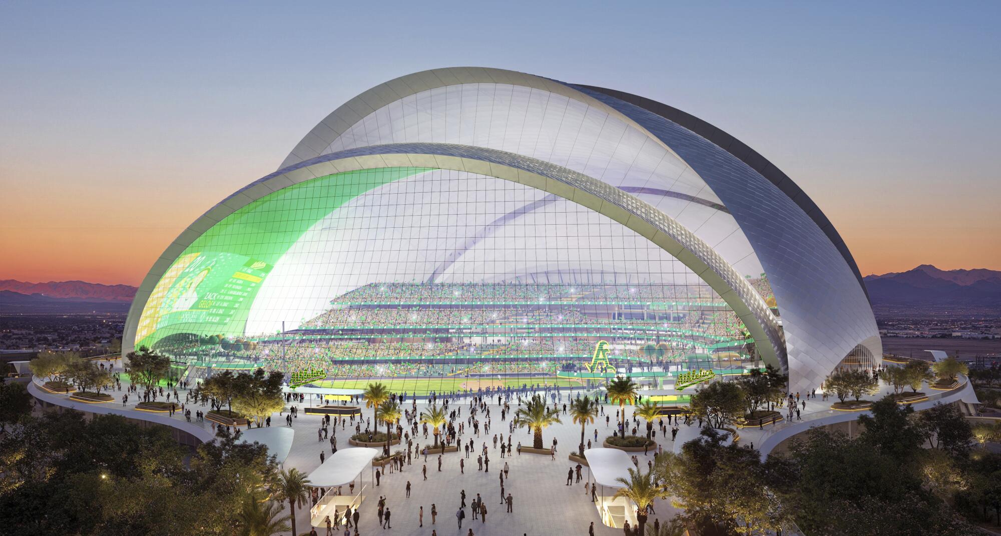 Athletics' new Vegas stadium design resembles Sydney Opera House - Los ...