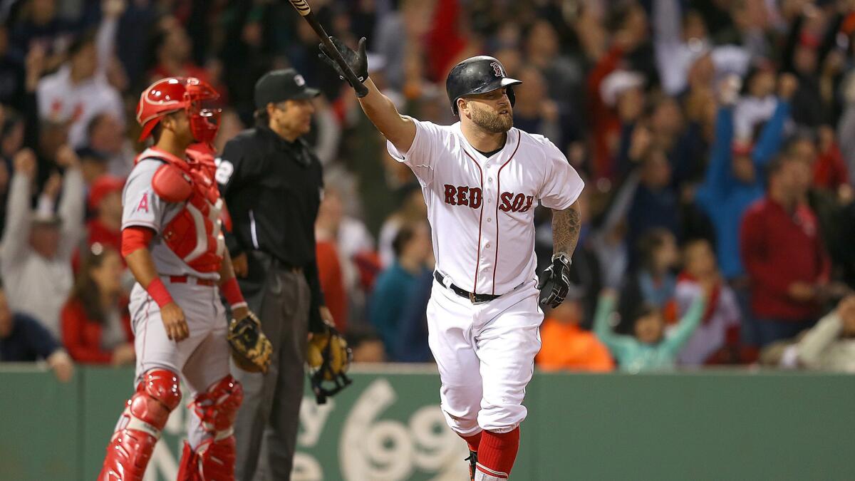 Mike Napoli by Jim Rogash