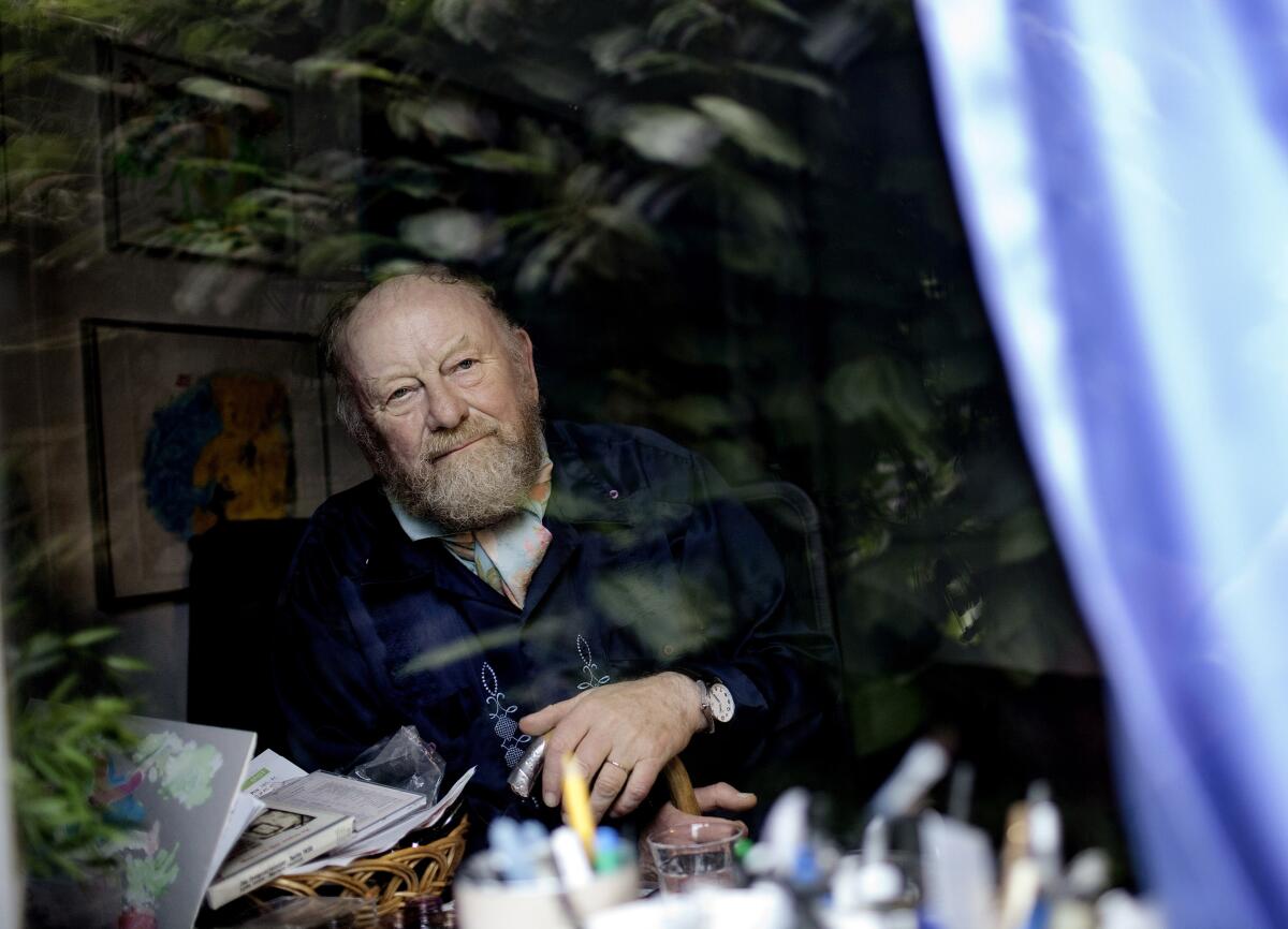 Danish cartoonist Kurt Westergaard at home