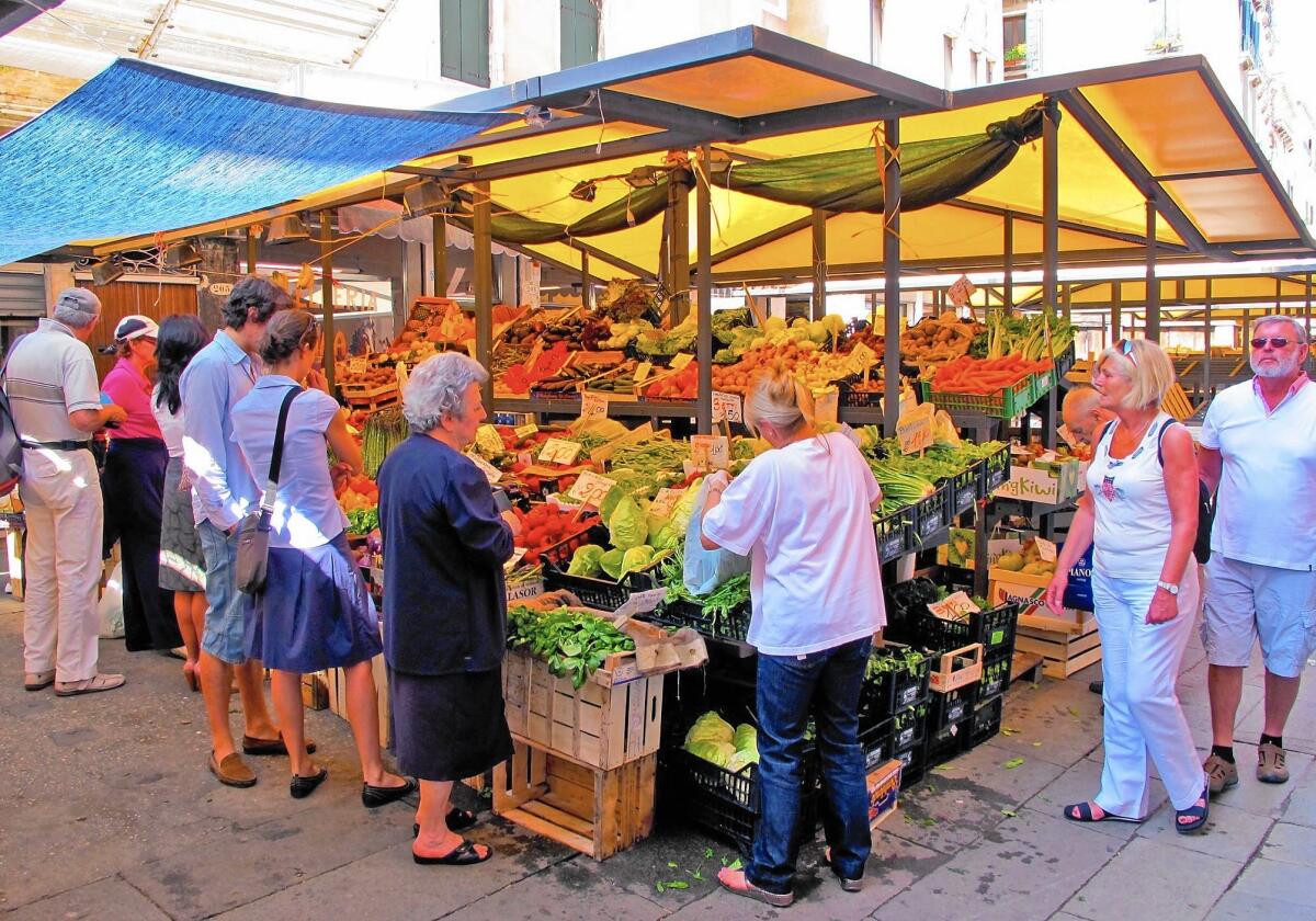 European farmers markets attract shoppers who think daily about the ingredients for fresh meals.