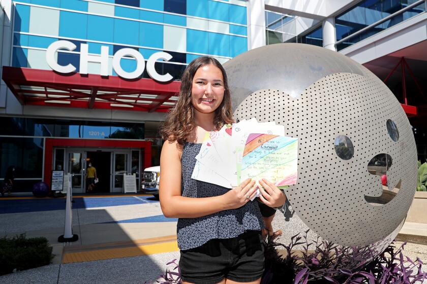 Natalie Salvatierra, 16, a Tustin High School student created Solely Sunshine, a platform for sharing notes of encouragement to those who need it the most during the COVID-19 pandemic. She has been honored with a Baskin-Robins Pint-Sized Hero award of $5,000. Salvatierra shared the donation between two charities of her choice, the Mental Health Inpatient Center at Children's Hospital of Orange County (CHOC) in Orange and the Assistance League of Tustin.