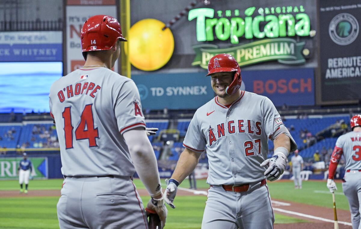 Logan O'Hoppe and Mike Trout could be pieces of a bright Angels future.