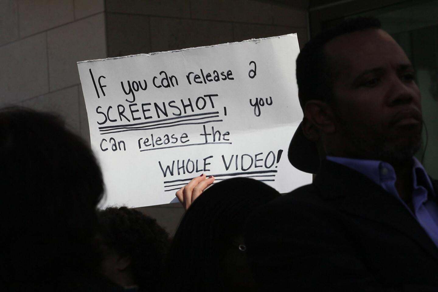 Protester demands video release