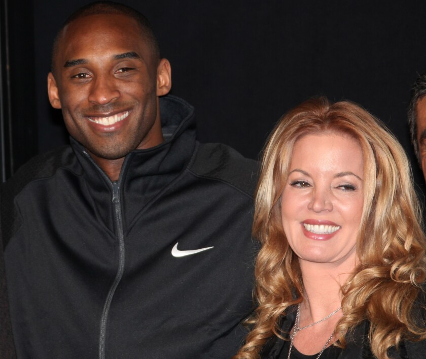 Lakers Jeanie Buss Says Kobe Tells Her In Dreams He S Ok Los Angeles Times