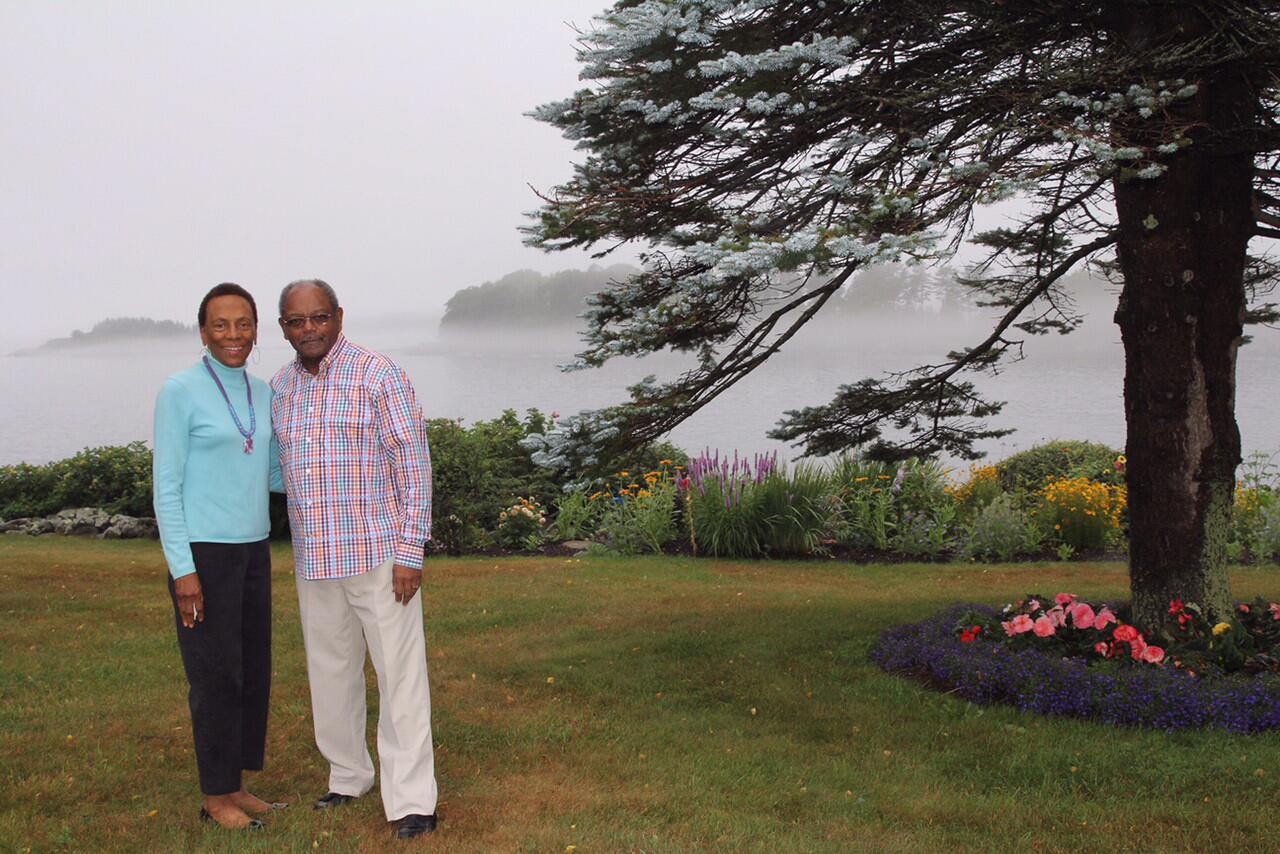 Eddie and Sylvia Brown in Maine, where the couple has a second home and enjoy visiting in summer.