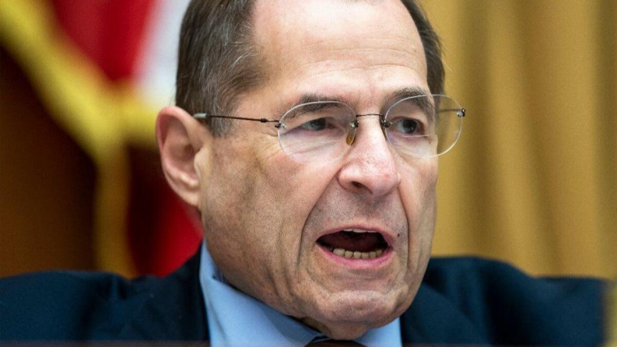 House Judiciary Committee Chairman Jerrold Nadler (pictured in June) will hold a hearing on Monday to hear evidence that could lead to articles of impeachment against President Trump.