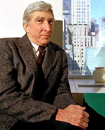 John Updike is interviewed in his New York office in 1989. By this time, he was living in a small seaside town in Massachusetts.