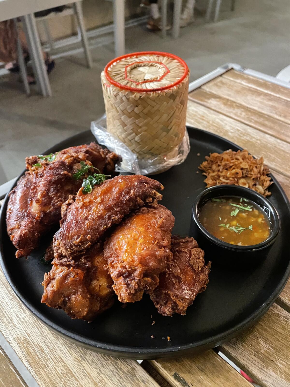 Hat Yai-style fried chicken at Hanuman Thai Eatery in Costa Mesa. 