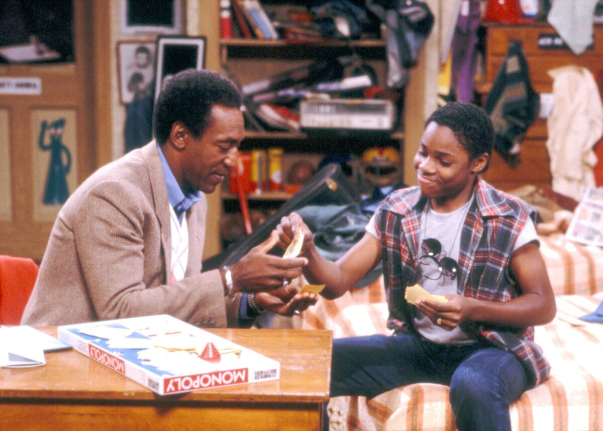 Bill Cosby, left, as Heathcliff Huxtable in "The Cosby Show."