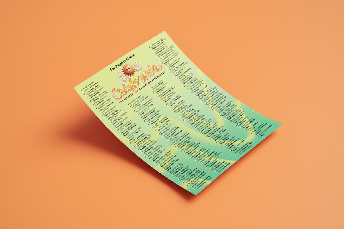 A piece of paper with lots of words floating on an orange-pink background 