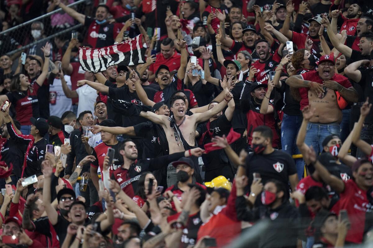 Atlas fans before a match earlier this year.