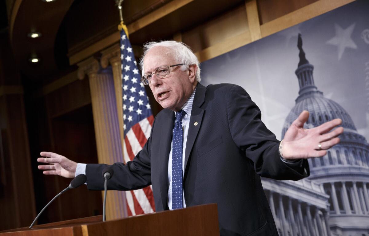 Sen. Bernie Sanders (I-Vt.) favors scrapping the Social Security payroll tax cap.