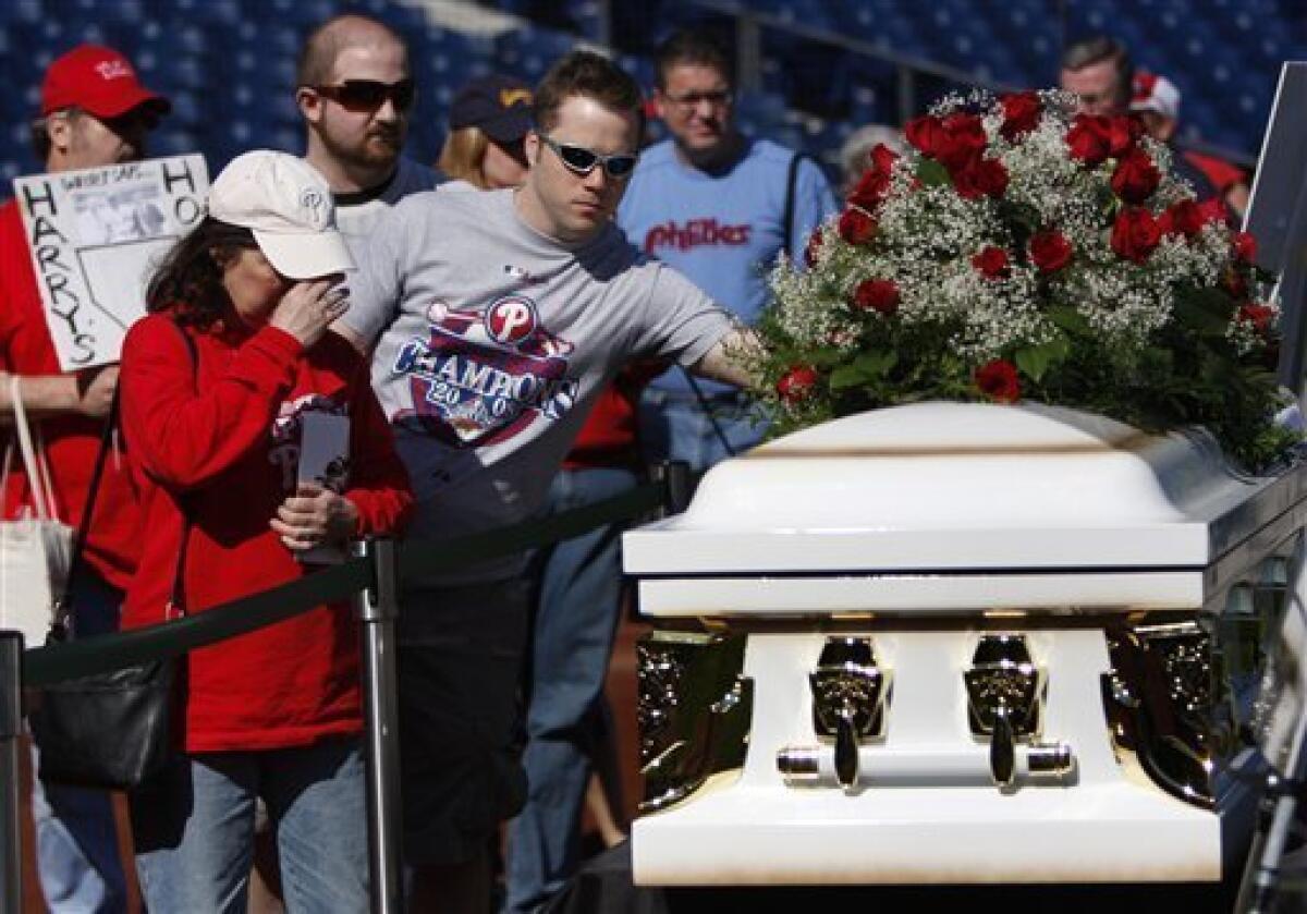 Phillies' fans pay respects to Kalas at ballpark - The San Diego  Union-Tribune