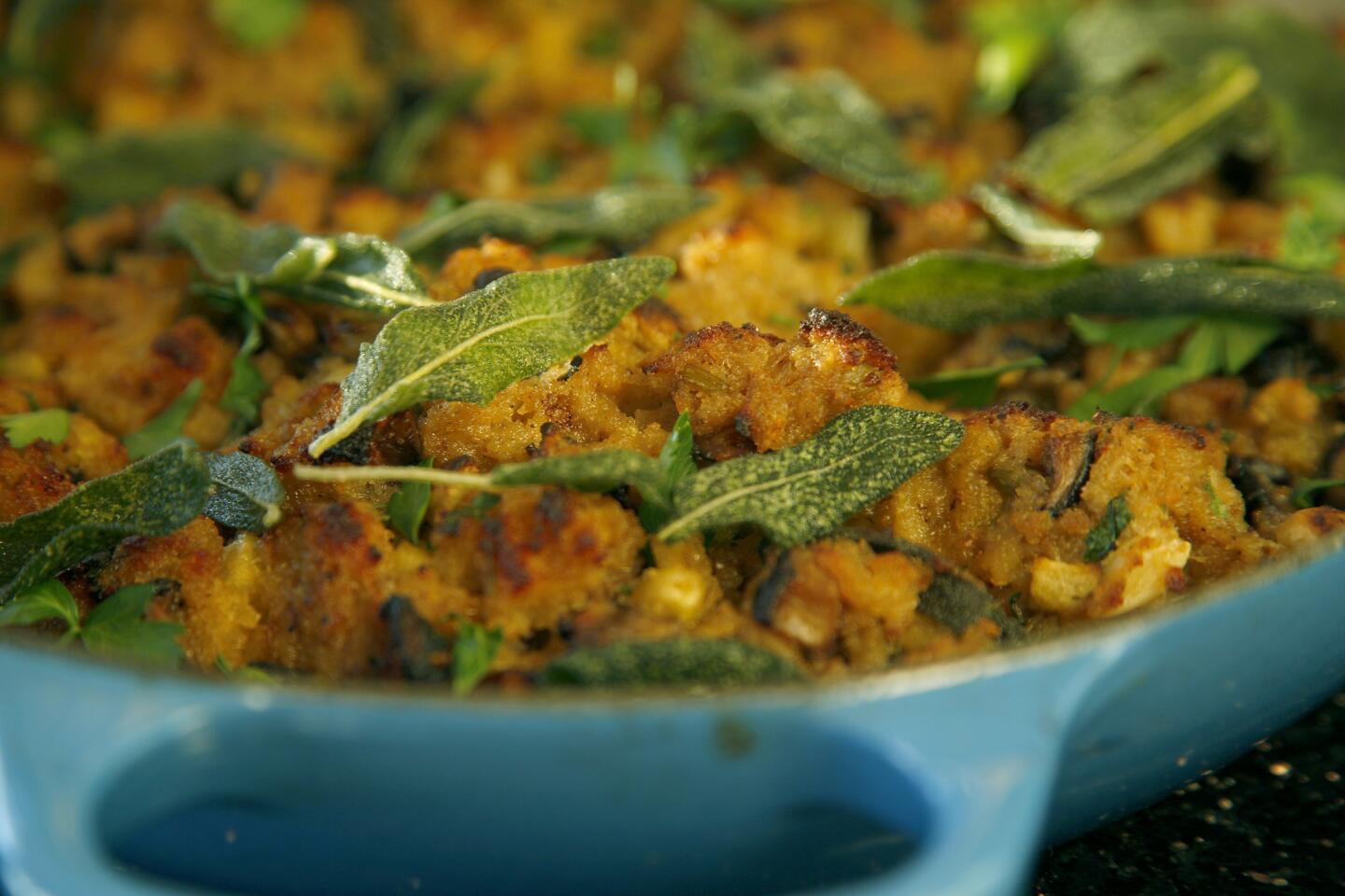 Mushroom dressing with dried sage.