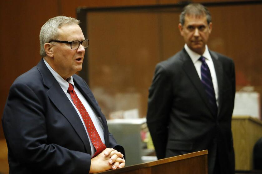 Former Bell Mayor George Cole, left, in court Wednesday.