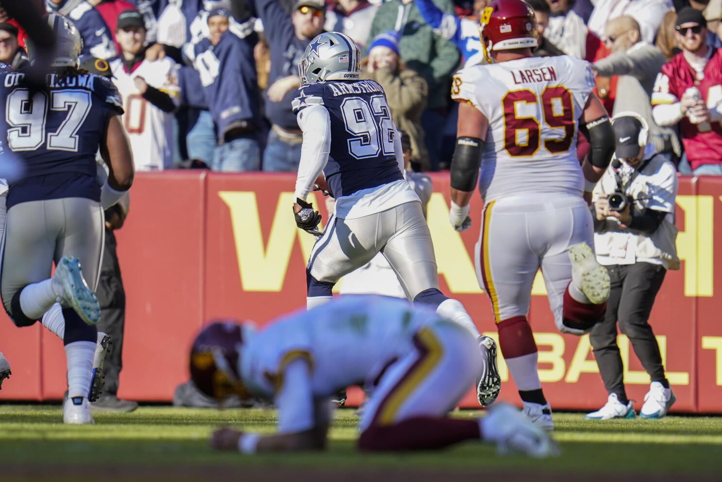 The Dallas Cowboys brought their own benches to Washington for