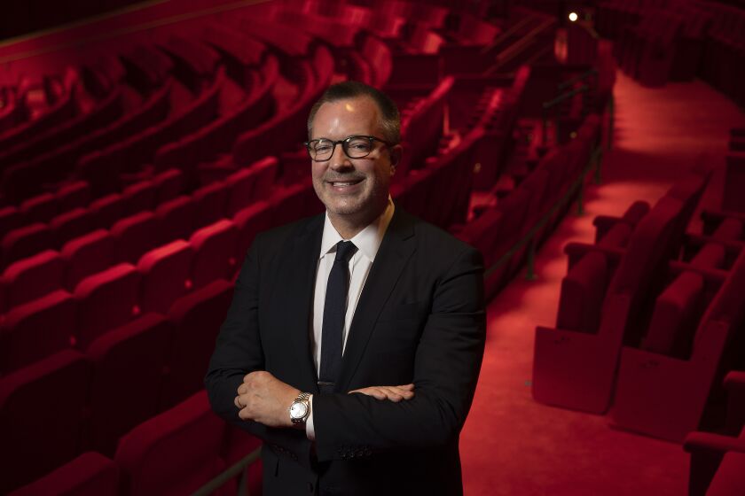 LOS ANGELES, CA-MARCH 4, 2020: Bill Kramer, Academy Museum of Motion Pictures director, is photographed inside the 1000 seat David Geffen Theater, located at the museum. The Academy Museum of Motion Pictures will be opening its doors on December 14, 2020.(Mel Melcon/Los Angeles Times)