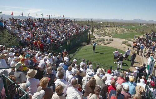 Tiger Woods at first tee