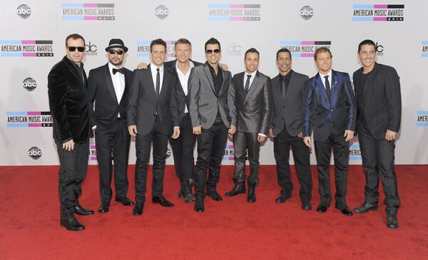 Members of Backstreet Boys and New Kids on the Block arrive