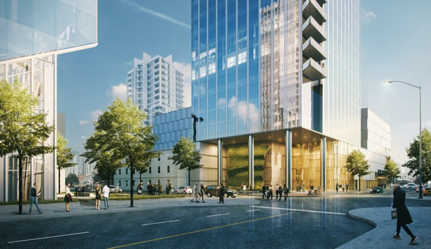 In addition to a 160-room hotel and gourmet grocery store, Cisterra proposes 156,000 square feet of office space, 238 public parking spaces, 115 apartments and 58 Ritz-branded condos that would sit atop the 39-story high rise.