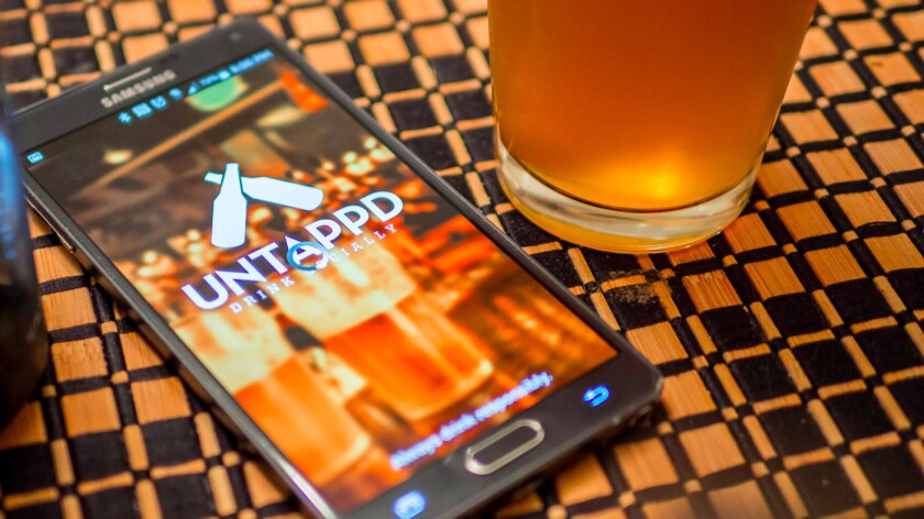 Untappd, a beer-rating app dressed up like a social network.